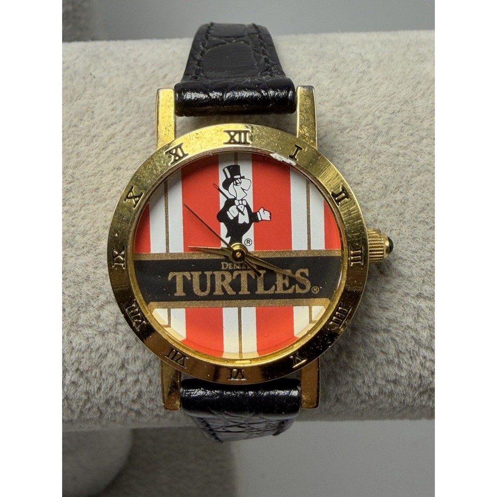 Demet's Turtles Ladies Watch New Battery‎ 25MM 7" Leather Band